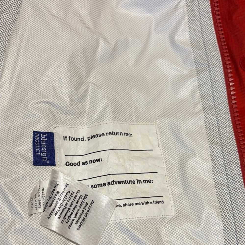 REI Teen Vibrant Red Raincoat - Picture 4 of 5